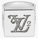 Louis Vuitton X Nigo Squared Strass Ring Silver