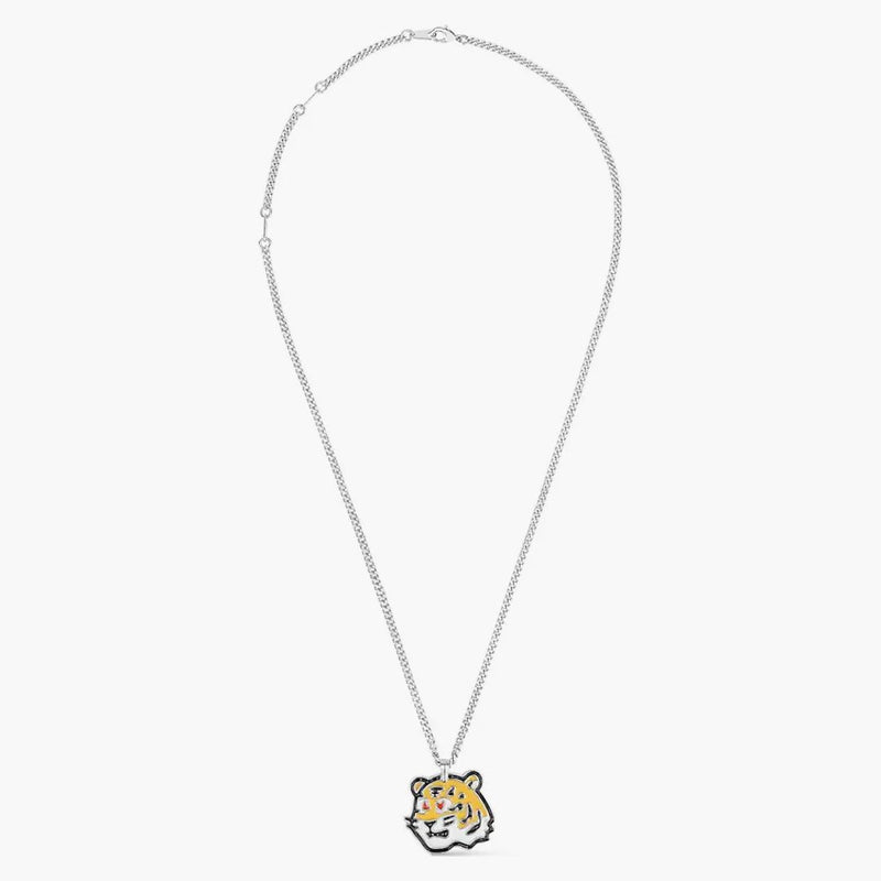 Louis Vuitton X Nigo Tiger Pendant Necklace Silver