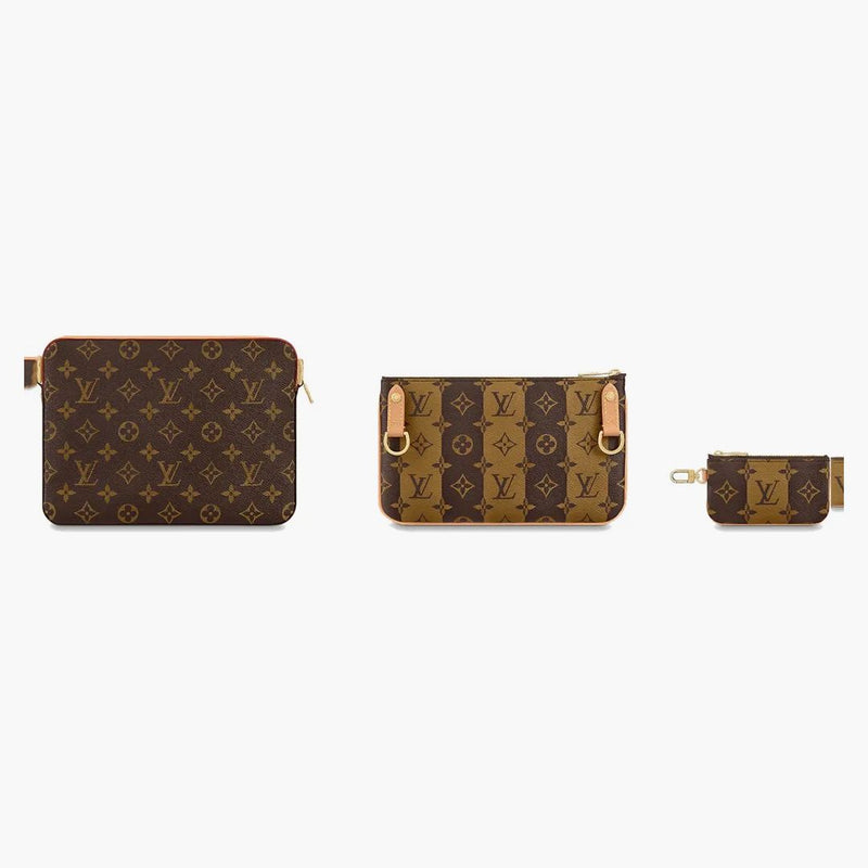 Louis Vuitton X Nigo Trio Messenger Monogram Stripes Brown