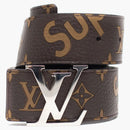 Louis Vuitton X Supreme Initiales Belt 40 Mm Monogram Brown Silver