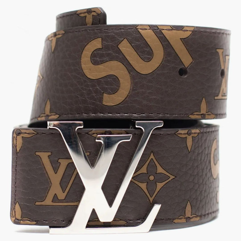 Louis Vuitton x Supreme Initial Belt 40 mm Monogram Brown Silver