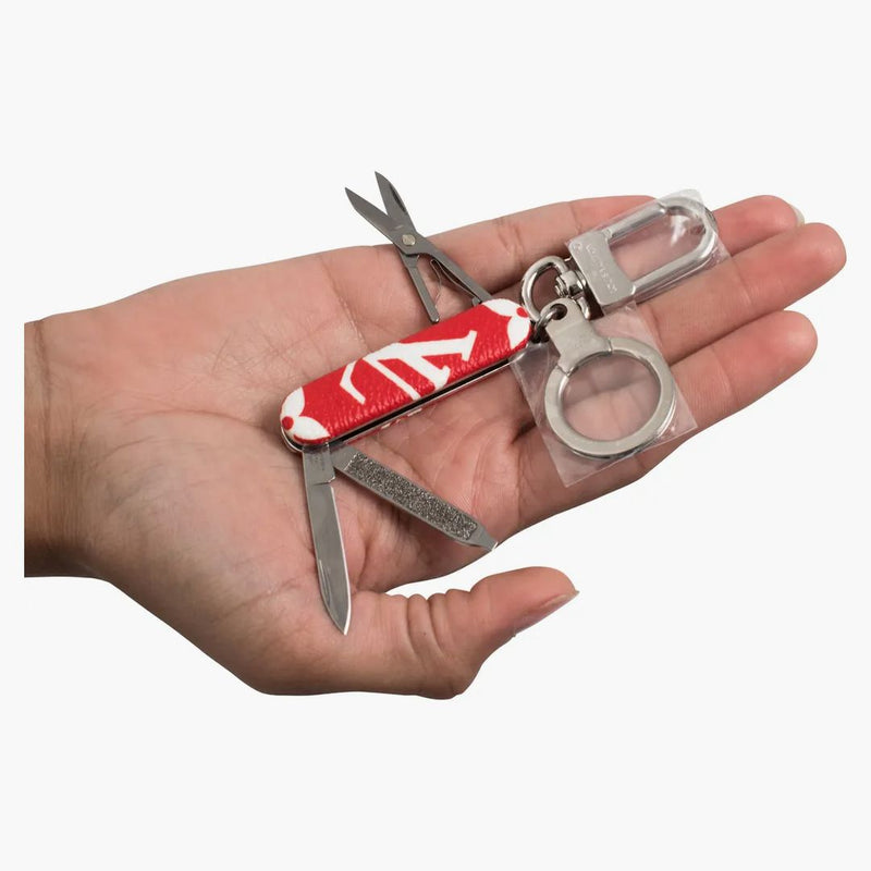Louis Vuitton X Supreme Pocket Knife Key Chain Red