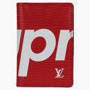 Louis Vuitton X Supreme Pocket Organizer Epi Red