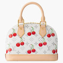 Louis Vuitton x Takashi Murakami Cherry Alma BB White Monogram
