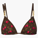 Louis Vuitton x Takashi Murakami Cherry Bikini Top Brown