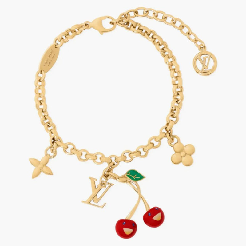Louis Vuitton X Takashi Murakami Cherry Bracelet Gold-Tone Metal