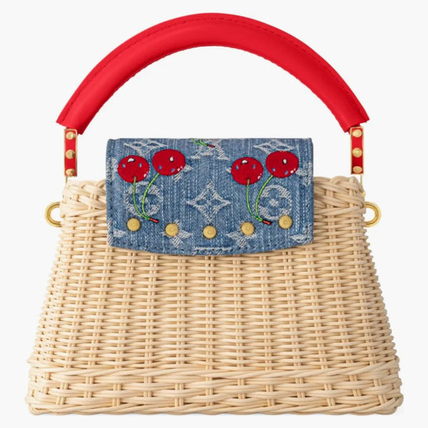 Louis Vuitton X Takashi Murakami Cherry Capucines Mini Rattan