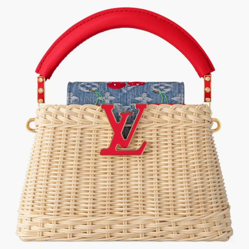 Louis Vuitton X Takashi Murakami Cherry Capucines Mini Rattan