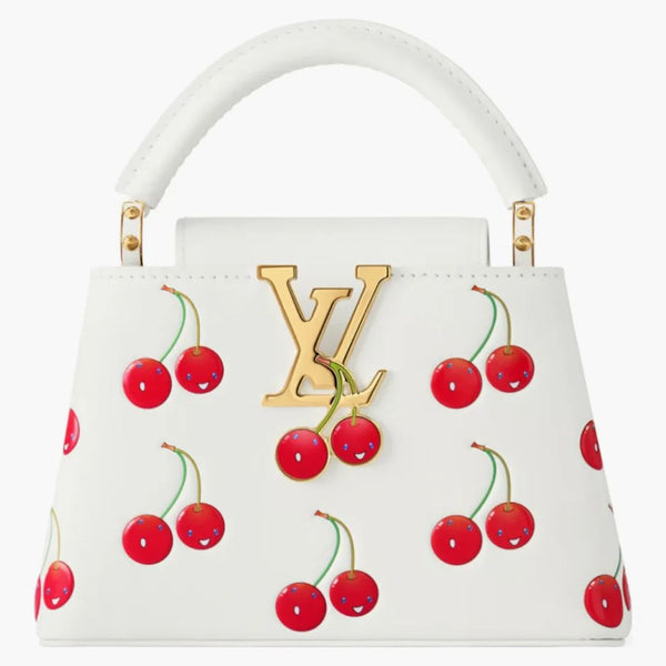 Louis Vuitton X Takashi Murakami Cherry Capucines Mini White