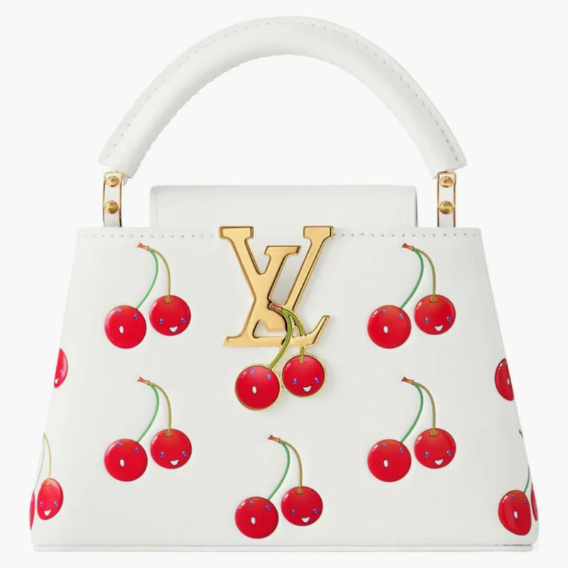 Louis Vuitton x Takashi Murakami Cherry Capucines Mini White