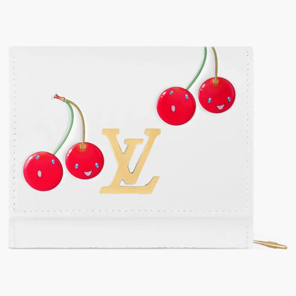 Louis Vuitton x Takashi Murakami Cherry Capucines Tiny Walet White