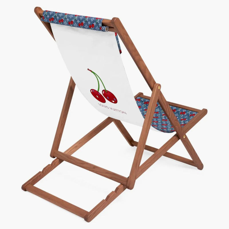 Louis Vuitton X Takashi Murakami Cherry Chilienne Decka Chair Denim Monogram
