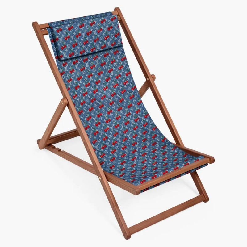 Louis Vuitton X Takashi Murakami Cherry Chilienne Decka Chair Denim Monogram