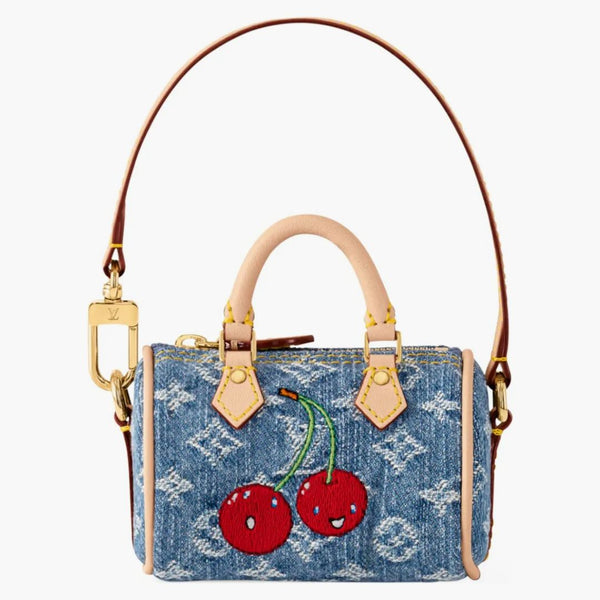 遊びゴコロ満載♪【LV×Murakami】デニムポシェット LV Murakami Cherry Micro Speedy Denim - Kup w Hypenedz