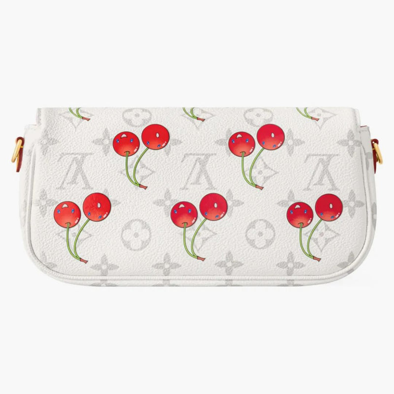 Louis Vuitton x Takashi Murakami Portfel na łańcuchu Ivy White Monogram