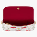 Louis Vuitton x Takashi Murakami Cherry peněženka na řetězci Ivy White Monogram