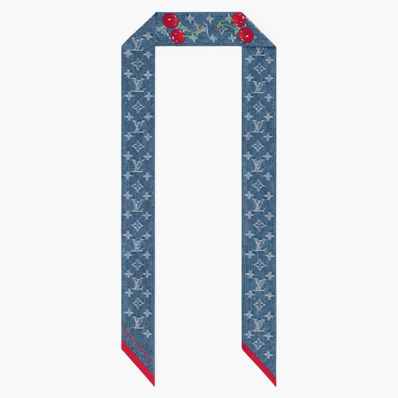 Louis Vuitton X Takashi Murakami Denim Cherry Bandeau Blue Denim