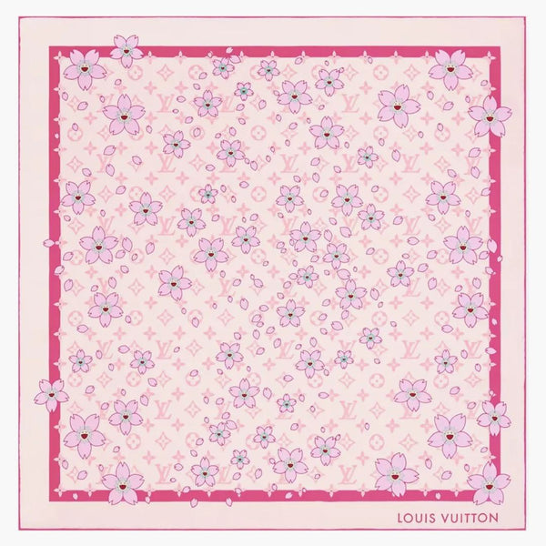 Louis Vuitton X Takashi Murakami Monogram Cherry Blossom Square 70 Pink