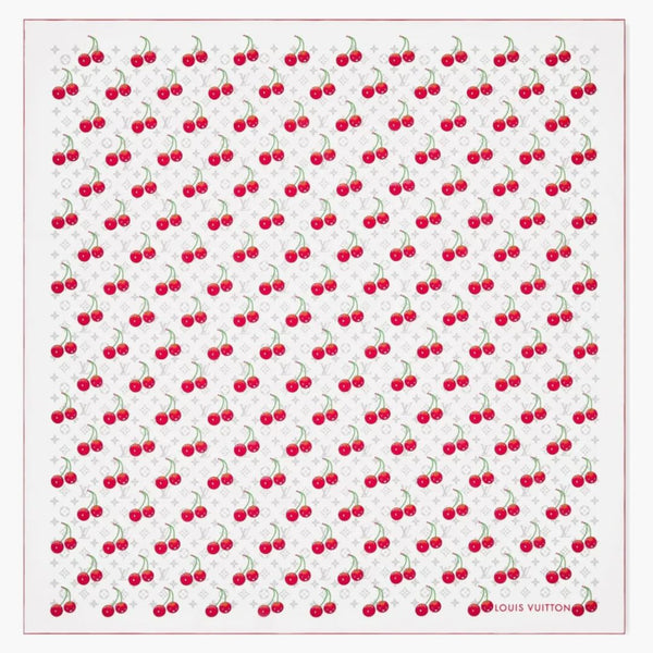 Louis Vuitton X Takashi Murakami Monogram Cherry Scialliere bianco