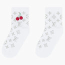 Louis Vuitton X Takashi Murakami Monogram Cherry Socks White