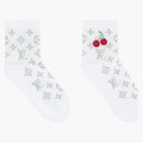 Louis Vuitton X Takashi Murakami Monogram Cherry Socks White