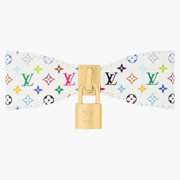 Louis Vuitton X Takashi Murakami Monogram Multicolor Bow Barette White Multicolored