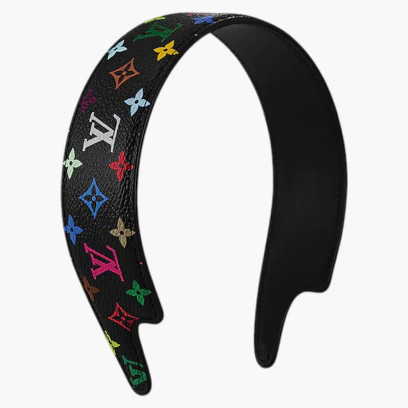 Louis Vuitton X Takashi Murakami Monogram Multicolor Lv Outline Headband Black Multicolored