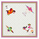 Louis Vuitton X Takashi Murakami Monogram Superflat Characters Square 70 White