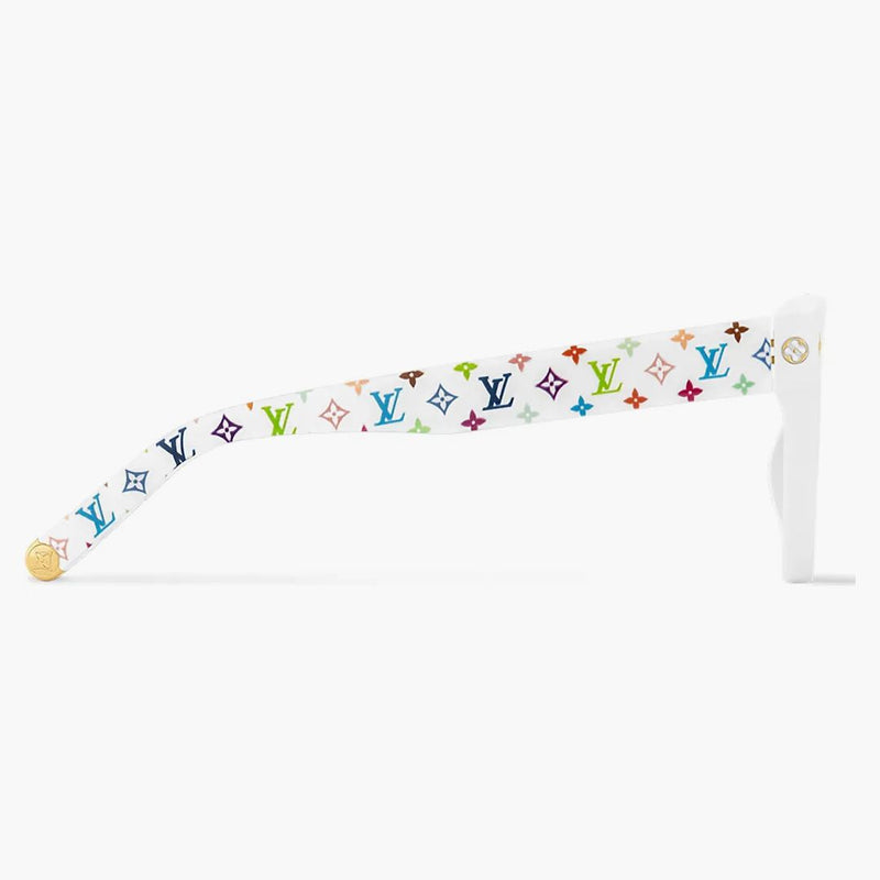 Louis Vuitton X Takashi Murakami My Monogram Multicolor Square Sunglasses White
