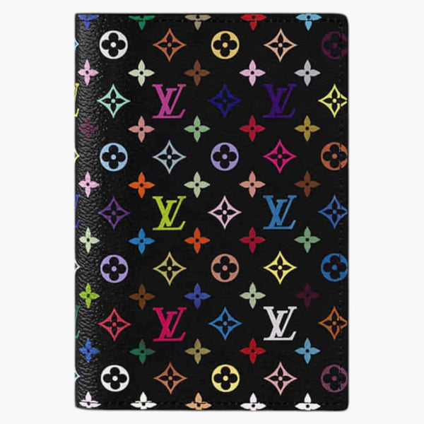 Louis Vuitton X Takashi Murakami Passport Cover Black Multicolored