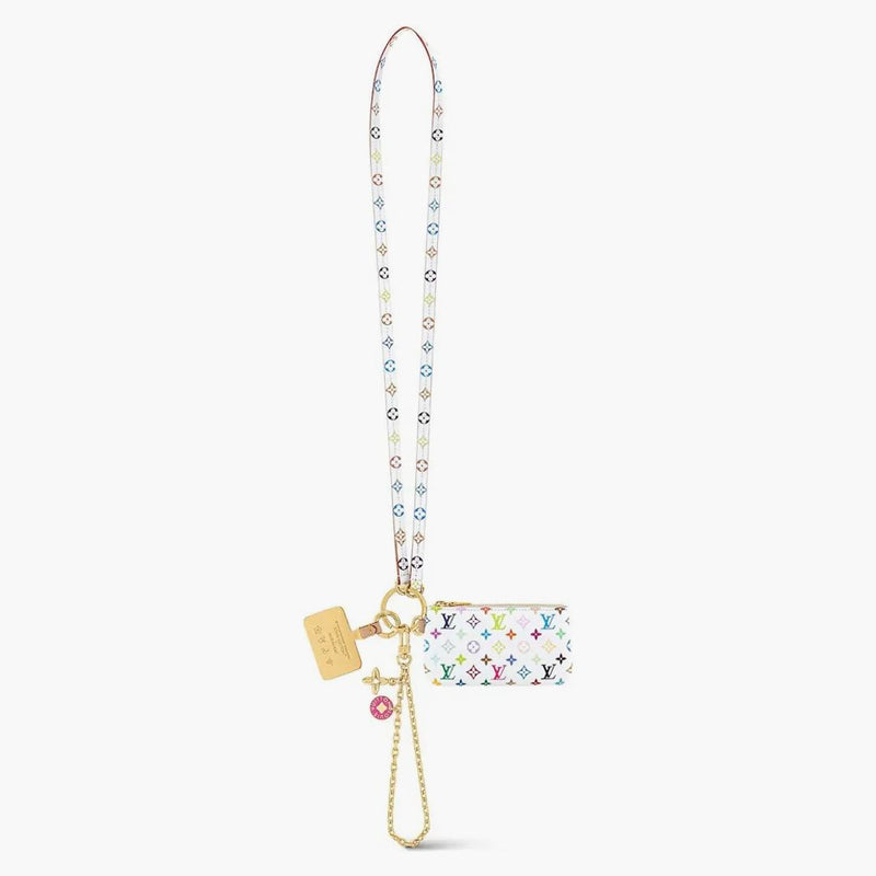 Louis Vuitton X Takashi Murakami Phone Holder White Multicolored
