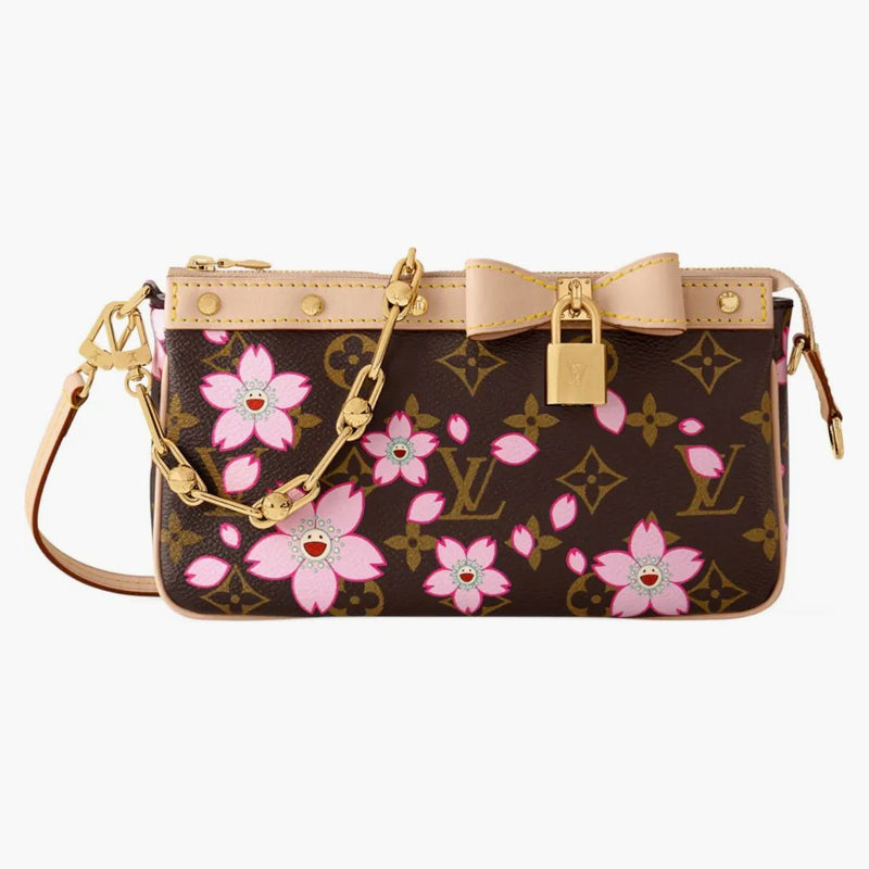Louis Vuitton X Takashi Murakami Pochette Accessoires Sakura Brown