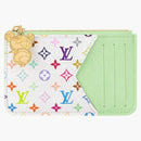Louis Vuitton X Takashi Murakami Romy Card Holder Green Tea/white Multicolored