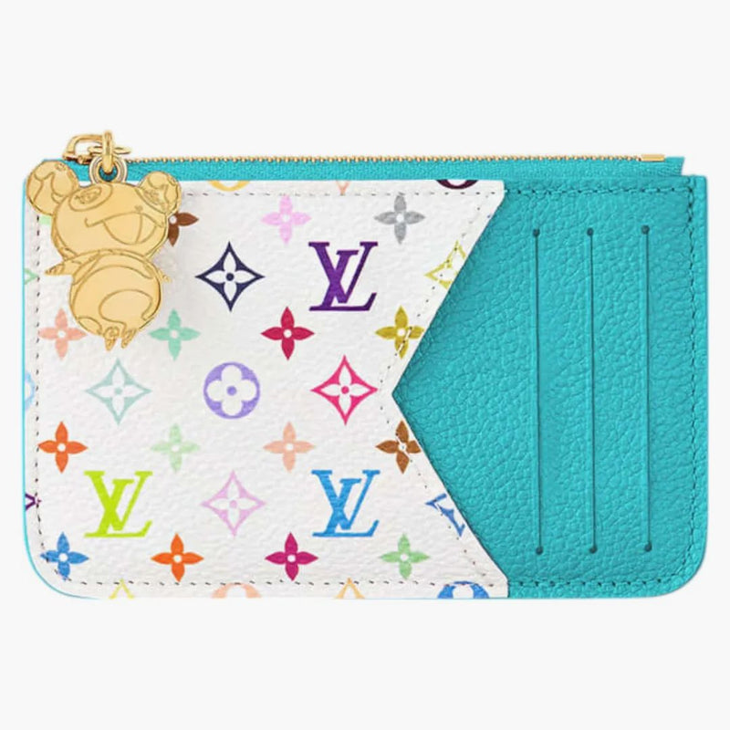Louis Vuitton X Takashi Murakami Romy Card Holder Kabira Blue/white Multicolored