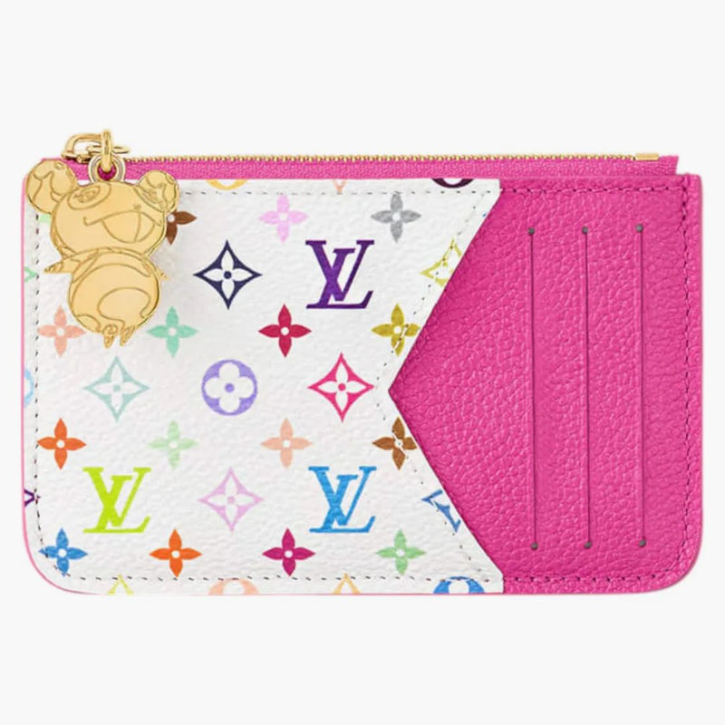 Louis Vuitton X Takashi Murakami Romy Card Holder Kawaii Pink/white Multicolored