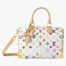 Louis Vuitton X Takashi Murakami Speedy Bandouliere 25 White Multicolored