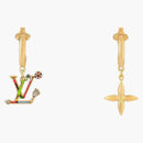 Louis Vuitton X Takashi Murakami Superflat Earrings Gold Multicolor
