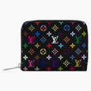 Louis Vuitton X Takashi Murakami Zippy Coin Purse Black Multicolored