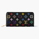 Louis Vuitton X Takashi Murakami Zippy Wallet Black Multicolored