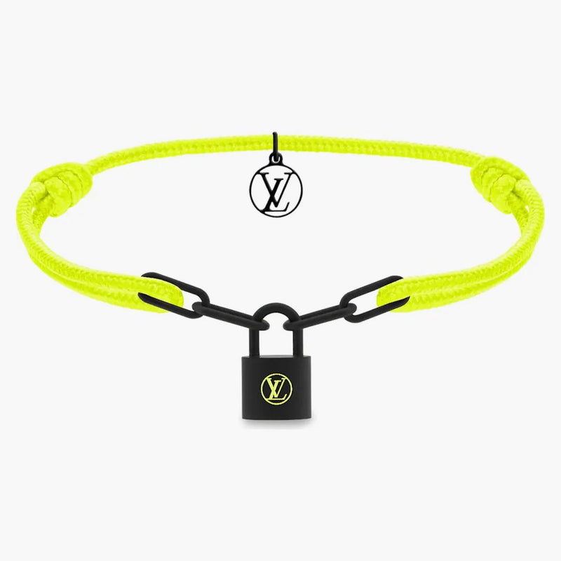 Louis Vuitton X Virgil Abloh Silver Lockit Bracelet Neon Yellow