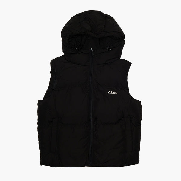 Low Lights Studios Hoodie Puffer Vest Black