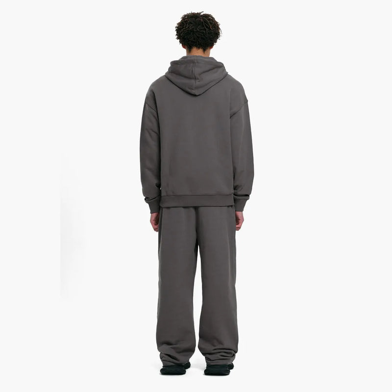 Low Lights Studios Lightning Hoodie Washed Grey Model Rückseite