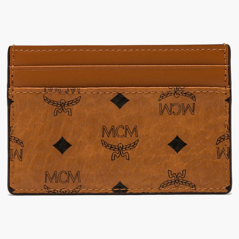 Mcm Card Case Visetos Mini Cognac