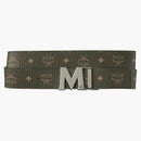 Mcm Claus Adjustable Leather Belt Sea Turtle