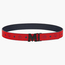 McM Claus M Reversible Belt Visetos Monogram Red