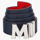McM Claus M Reversible Belt Visetos Monogram Red/Silver