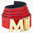 McM Claus M Reversible Belt Visetos Ruby Red/Blue