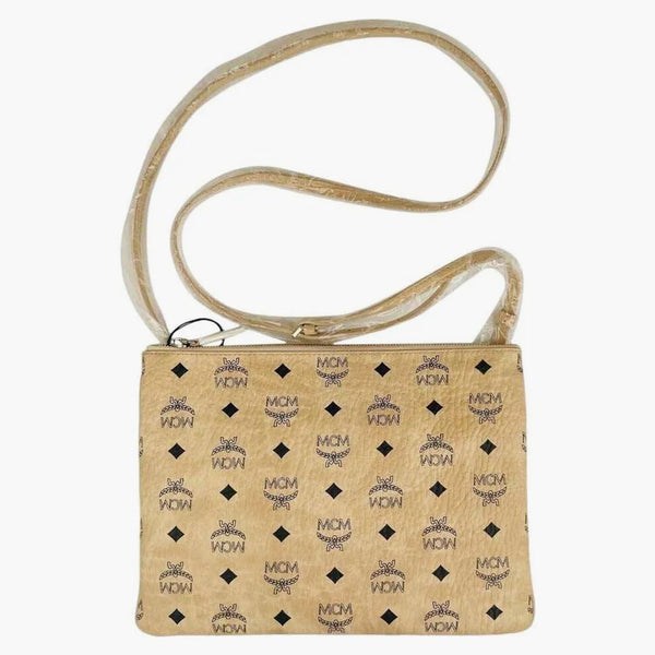 Mcm Crossbody Pouch Visetos Beige