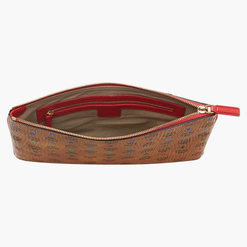 Mcm Crossbody Pouch Visetos Skyoptic Medium Cognac/blue/multicolor