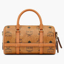 Mcm Delmy Boston Bag Mini Visetos Cognac